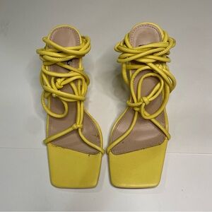 Yellow Strappy Women's Sandals